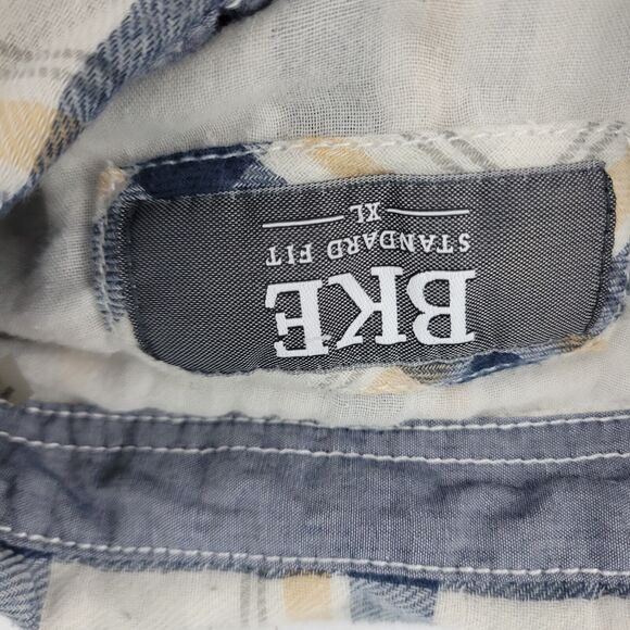 BKE Standard XL pearl snap long sleeve button down shirt Plaid 3200 - Picture 8 of 9